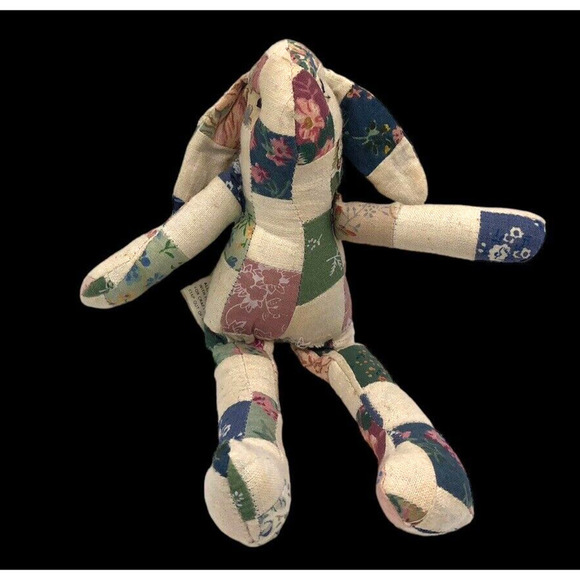 Unbranded Other - Quilted Bunny Rabbit Mini Westwater Patchwork Scrap Quilt Pcs Cottagecore Vtg 8"